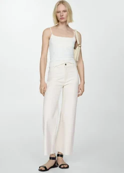 MANGO Dżinsy*Dżinsy Catherin culotte z wysokim stanem