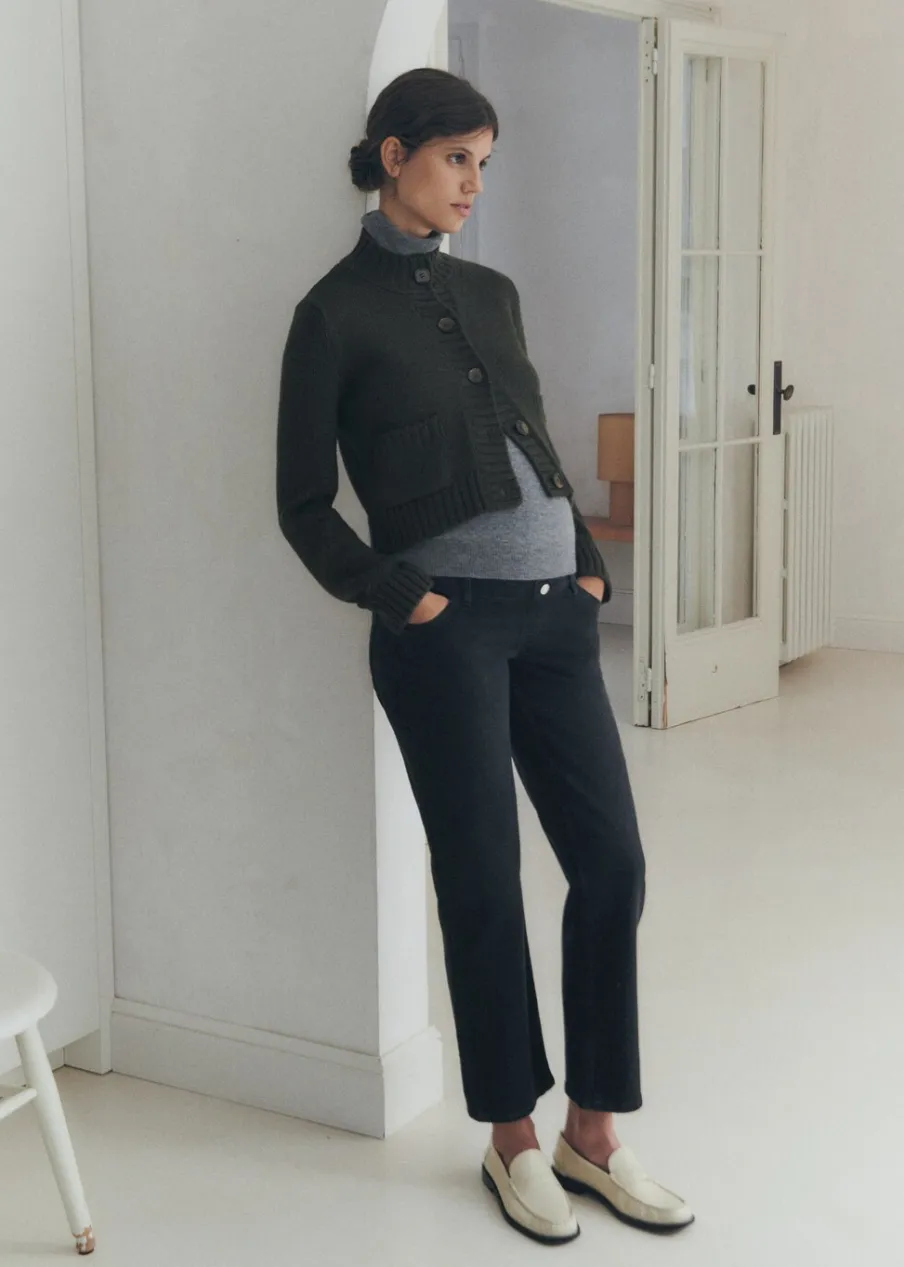 MANGO Dżinsy*Dżinsy ciążowe z rozszerzanymi nogawkami