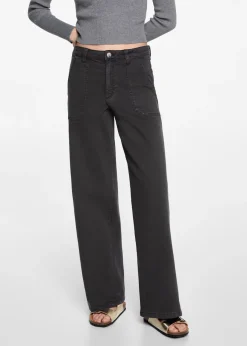 MANGO Dżinsy*Dżinsy culotte z kieszeniami