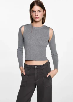 MANGO Dżinsy*Dżinsy culotte z kieszeniami