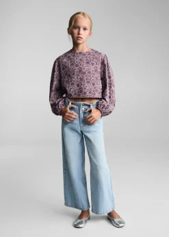 Dzieci MANGO Dżinsy*Dżinsy culotte z ozdobnym szwem