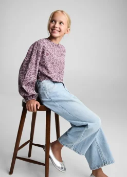 Dzieci MANGO Dżinsy*Dżinsy culotte z ozdobnym szwem