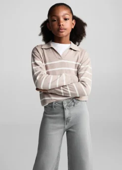 Dzieci MANGO Dżinsy*Dżinsy culotte z postrzępionymi nogawkami