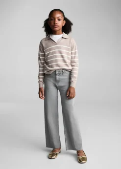 Dzieci MANGO Dżinsy*Dżinsy culotte z postrzępionymi nogawkami