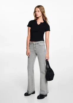 MANGO Dżinsy*Dżinsy flare z guzikami