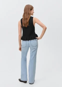 MANGO Dżinsy*Dżinsy flare z ozdobnymi rozdarciami