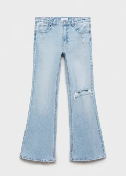 MANGO Dżinsy*Dżinsy flare z ozdobnymi rozdarciami
