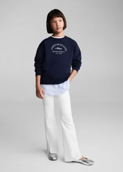 Dzieci MANGO Dżinsy*Dżinsy flare z rozcięciami