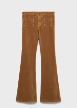 MANGO Dżinsy*Dżinsy flare ze sztruksu z kieszeniami