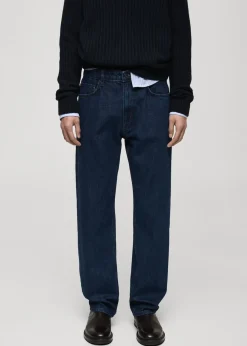 MANGO Dżinsy*Dżinsy Moby straight fit ciemnoe