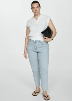 MANGO Dżinsy*Dżinsy Newmom comfort z wysokim stanem