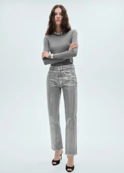 MANGO Dżinsy*Dżinsy o prostym kroju foil