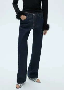 MANGO Dżinsy*Dżinsy o prostym kroju rinse wash z błyszczącym wykończeniem