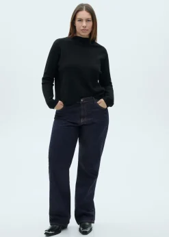 MANGO Dżinsy*Dżinsy o prostym kroju rinse wash z błyszczącym wykończeniem