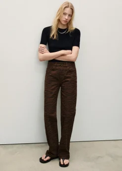 MANGO Dżinsy*Dżinsy o prostym kroju w zebrę