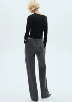 MANGO Dżinsy*Dżinsy o prostym kroju z błyszczącym wykończeniem