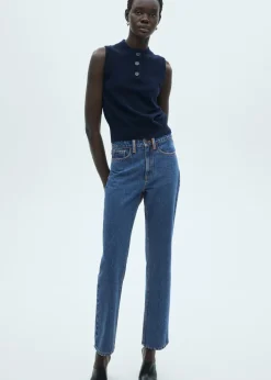 MANGO Dżinsy*Dżinsy o prostym kroju z kontrastowymi detalami