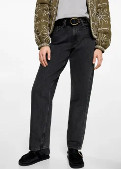 MANGO Dżinsy*Dżinsy o prostym kroju z plecionymi szlufkami