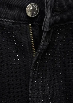 MANGO Dżinsy*Dżinsy o prostym kroju ze strasem