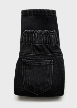 Dzieci MANGO Dżinsy*Dżinsy paperbag z błyszczącymi aplikacjami