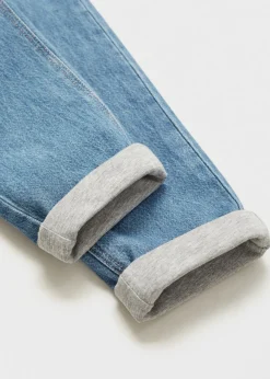 Dzieci MANGO Dżinsy*Dżinsy paperbag z podszewką