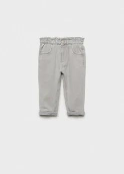 Dzieci MANGO Dżinsy*Dżinsy paperbag z podszewką