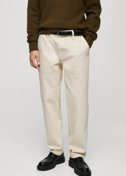 MANGO Spodnie|Dżinsy*Dżinsy regular fit z dekoracyjnymi szwami