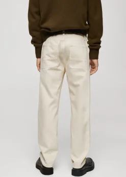 MANGO Spodnie|Dżinsy*Dżinsy regular fit z dekoracyjnymi szwami