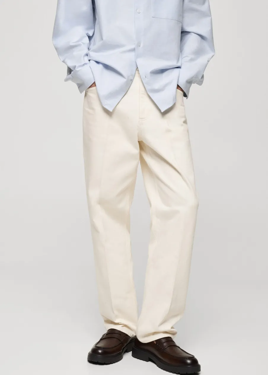 MANGO Spodnie|Dżinsy*Dżinsy relaxed fit z zaprasowanym kantem