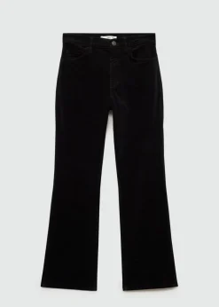 MANGO Dżinsy*Dżinsy Sienna flare crop ze sztruksu