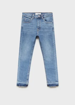 Dzieci MANGO Dżinsy*Dżinsy skinny z postrzępionym dołem