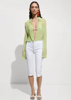 MANGO Dżinsy*Dżinsy slim capri na zamek