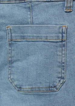 MANGO Dżinsy*Dżinsy slim capri z dekoracyjnymi szwami