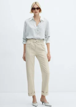 MANGO Dżinsy*Dżinsy slouchy z gumką w pasie