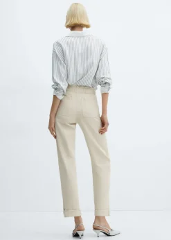 MANGO Dżinsy*Dżinsy slouchy z gumką w pasie