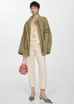 MANGO Dżinsy*Dżinsy slouchy z paskiem