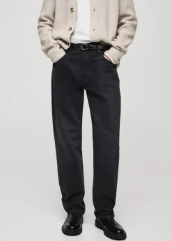 MANGO Dżinsy*Dżinsy straight fit czarne