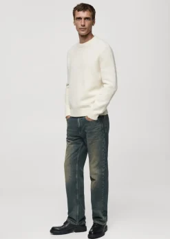 MANGO Dżinsy*Dżinsy straight fit z efektem znoszenia