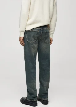 MANGO Dżinsy*Dżinsy straight fit z efektem znoszenia