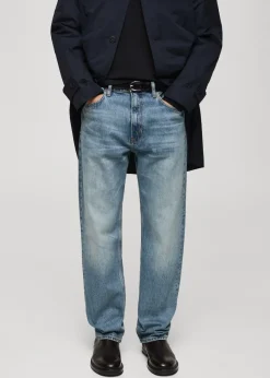 MANGO Dżinsy*Dżinsy straight fit z efektem znoszenia