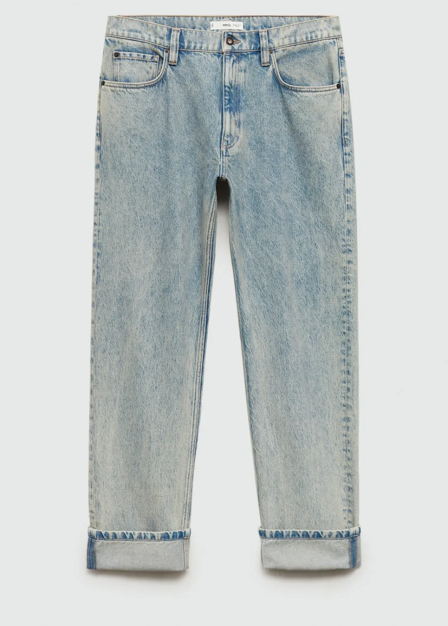 MANGO Dżinsy*Dżinsy straight fit z podwiniętymi nogawkami