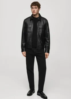 MANGO Spodnie|Dżinsy*Dżinsy tapered-fit czarne