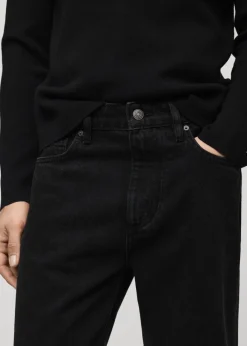 MANGO Spodnie|Dżinsy*Dżinsy tapered-fit czarne