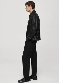 MANGO Spodnie|Dżinsy*Dżinsy tapered-fit czarne