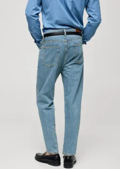 MANGO Dżinsy*Dżinsy tapered-fit jasnoniebieskie