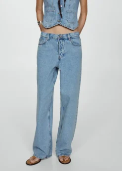 MANGO Dżinsy*Dżinsy wideleg loose z niskim stanem