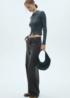 MANGO Dżinsy*Dżinsy wideleg loose z niskim stanem