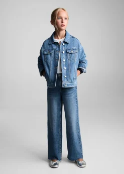 Dzieci MANGO Dżinsy*Dżinsy wideleg z postrzępionym dołem