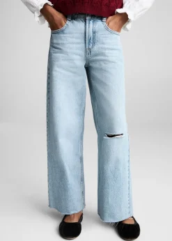 Dzieci MANGO Dżinsy*Dżinsy wideleg z postrzępionym dołem