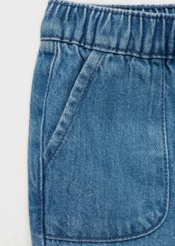 Dzieci MANGO Spodnie|Spodnie*Dżinsy z elastycznym pasem z troczkami